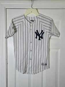 Majestic New York Yankees Alex Rodriguez Pinstripe MLB Jersey Youth Size Medium - Picture 1 of 4