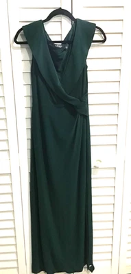 Lauren Ralph Lauren Beautiful Forest Green One Shoulder Dress Size 10 - Image 1 of 4