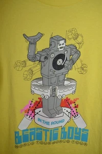 Vintage Beastie Jungen Shirt gelb Round World Tour Bonjour Nasté Erwachsene Small - Bild 1 von 7
