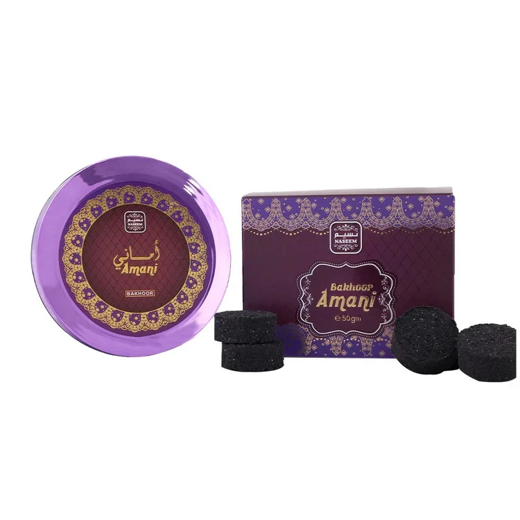 AMANI Bakhoor Tablets 50g by Naseem – Use with Charcoal | Saffron Rose Vanilla - Image 1 of 1