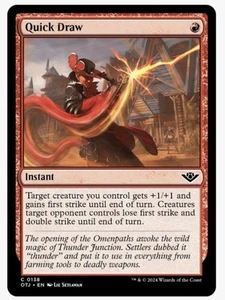 Quick Draw #138 OTJ Magic Card in a Protective Sleeve NM - Picture 1 of 4