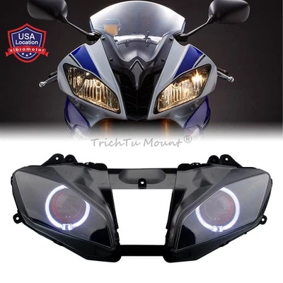 Conjunto de lâmpada de farol dianteiro para Yamaha YZF R6 R-6 YZF R6 2008-2016 - Imagem 1 de 4