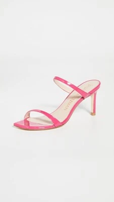 NIB 100% AUTH Stuart Weitzman Aleena 75  Peonia Patent Leather Slides 7.5C/38 - Image 1 of 4