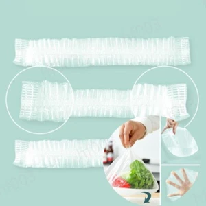 50pcs Disposable Food Storage Cover Reusable Elastic Fresh Wrap Covers Stretch - Picture 1 of 6