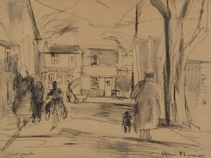 Henri Leopold Masson RCA Canadian (1907-96) Ink Drawing - Bild 1 von 14