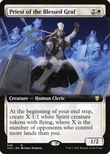 Priest of the Blessed Graf (045) Extended Art Crimson Vow Commander VOC MTG - Picture 1 of 1