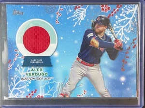 2023 Topps Holiday #RC-AV Alex Verdugo Relic Patch Boston Red Sox - Picture 1 of 2