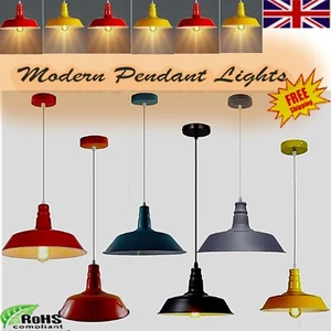 Modernas Luces de Techo LED Lámpara Colgante Industrial Vintage Lámpara Retro Colgante Reino Unido - Imagen 1 de 56