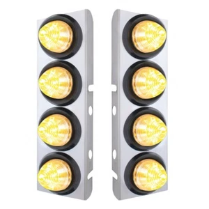 Soporte purificador de aire Peterbilt 9 luces y ojales LED 2" - LED ámbar/lente transparente - Imagen 1 de 9