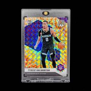 Tyrese Haliburton RC - 2020-21 NBA Mosaic Orange Reactive Prizm Holo Rookie #204 - Picture 1 of 2