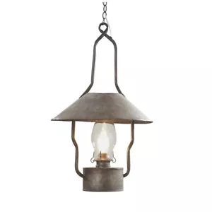 Rustic Metal Pendant Light Hanging Ceiling Primitive Farmhouse - Picture 1 of 3
