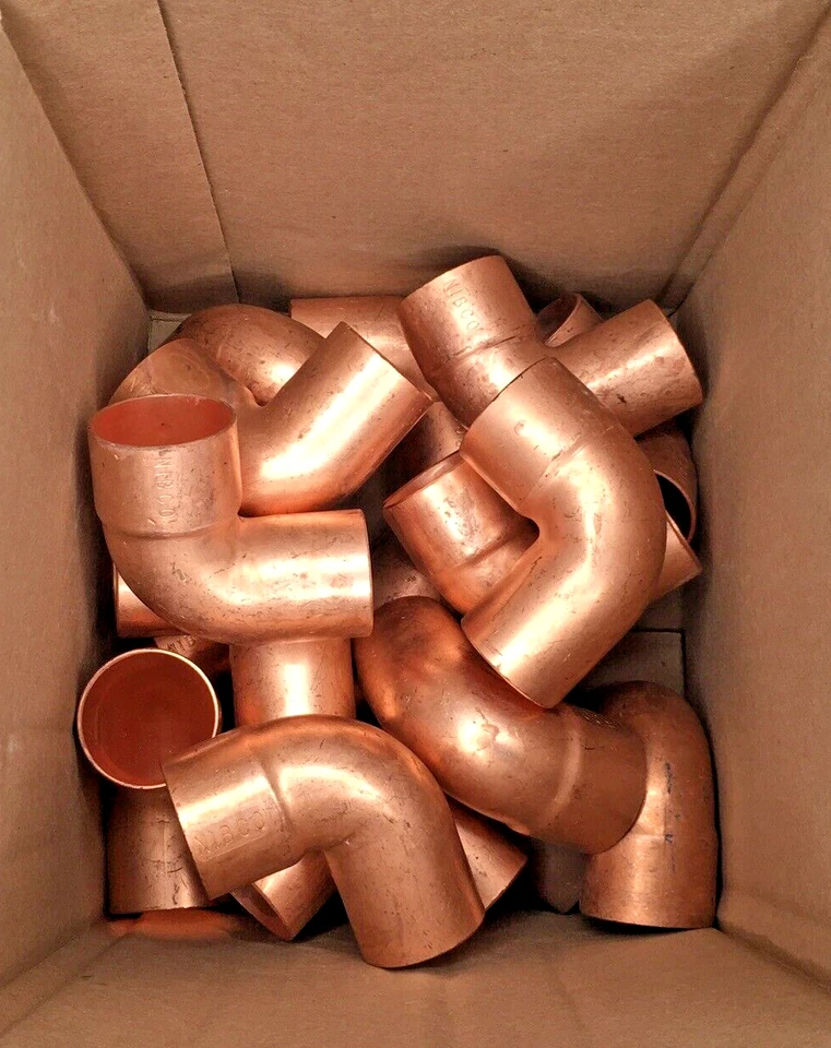 1-1/2" Copper Street FTG x C 90 Degree Elbow Sweat Plumbing Fitting *Lot of (18) - Image 1 of 1