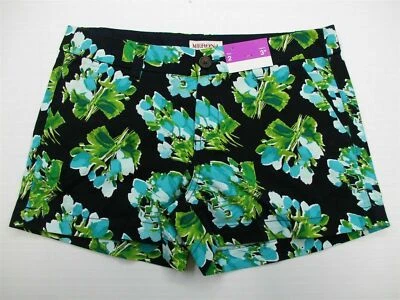 Nuevos Pantalones Cortos MERONA Para Mujer Talla 2 Estampado Floral Plano Algodón  Foto 1 de 4