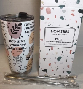 Becher Christliche Geschenke - Edelstahl Gott ist meine Stärke Tasse 20 oz NEU geöffnet - Bild 1 von 14