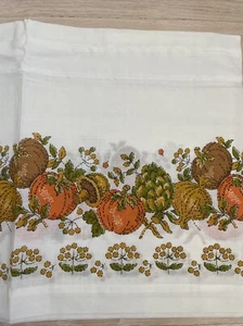 VTG /Retro Novelty MCM Valance Herbs & Spices W72 xL11 Orange Avocado Green NOS - Picture 1 of 13