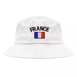 ¡Sombrero cubo bordado bandera de Francia, bandera nacional bordado sombrero cubo! - Imagen 1 de 2