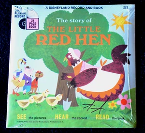 THE LITTLE RED HEN -7 INCH - 33 1/3 - SEALED RECORD - 24 READ ALONG BOOK - Picture 1 of 2