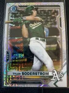 2021 Bowman Chrome Mojo Mega Box Refractor Tyler Soderstrom #BCP-217 Oakland A's - Picture 1 of 2