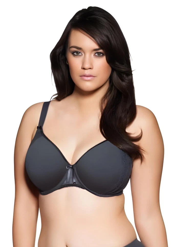 Nuevo con etiquetas Sujetador Elomi EL 8120 8120 Hermione Carbón Con Aros Sin Bandas Moldeado 40E Char Foto 1 de 1