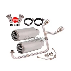Tubo silenciador doble escape alto montaje para Honda Grom Msx125 SF125 2014-2022 - Imagen 1 de 4
