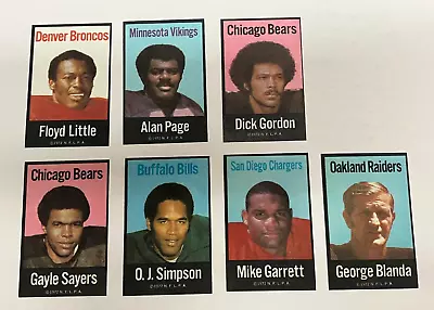 Lot of 7 * 1972 NFLPA Football Fabric Iron Ons OJ SIMPSON, GALE SYERS, BLANDA - Image 1 of 2