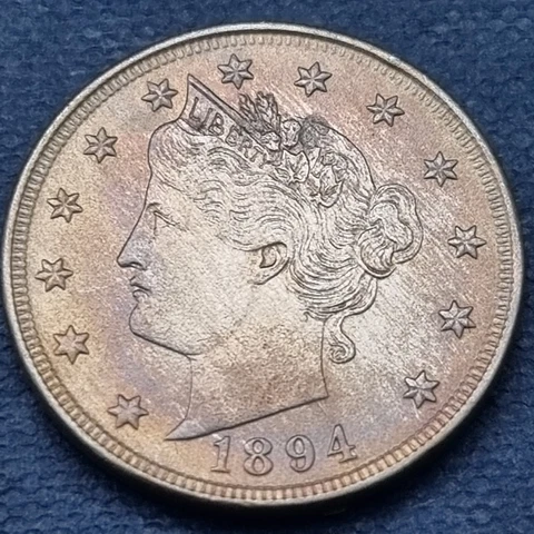 1894 Liberty Head Nickel 5c High Grade AU - UNC Details #56885 Cover