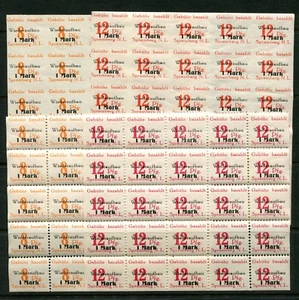 GERMANY SOVIET OCC 1946 LOCAL SPREMBERG MICHEL 19-20 A+B PERFECT NH BLOCKS 25/30 - Picture 1 of 1
