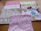 Baby Burping Cloths, Hand Made From 100% Cotton Flannel And Bamboo Toweling