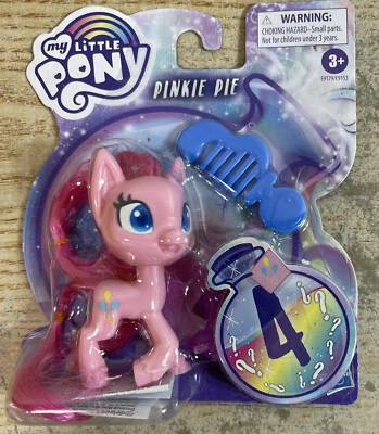 Boneco de brinquedo escovável My Little Pony poção pôneis Pinkie Pie 3" novo no cartão - Imagem 1 de 2