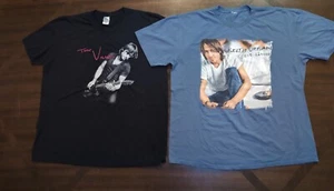 2 KEITH URBAN Shirts Black Villa XL Blue Tour Y2K No Tag Country Western Cowboy - Picture 1 of 17