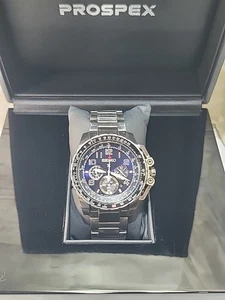 Seltene Seiko Prospex V175-0CL0 Solar Chronograph Herrenuhr dunkelblaues Zifferblatt! - Bild 1 von 8