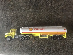 Majorette Shell Scania Model Petrol Tanker 1/60 scale Opening Bonnet Yellow Red - Picture 1 of 5