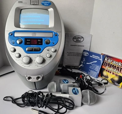 Редкая караоке-система American Idol с 2 микрофонами экраном камеры для домашней вечеринки веселая проверена - Изображение 1 из 4