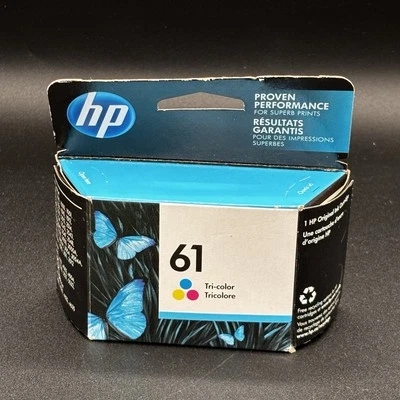 HP 61 Tri-Color Ink Cartridge (CH562WN) Genuine OEM - Sealed - Exp Sept 2019 - Image 1 of 4
