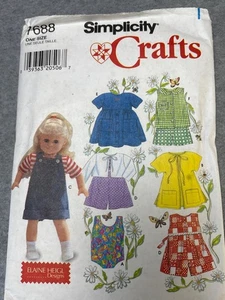 Ropa para muñeca Simplicity Crafts 7688 patrón de costura sin cortar para traje de muñeca de 18 pulgadas - Imagen 1 de 6