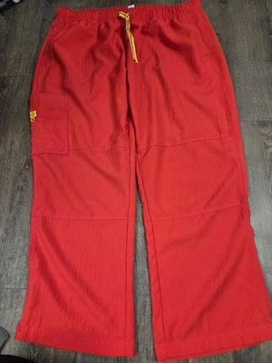 Calça cargo esportiva Wonderwink 5214PX vermelha laranja elástica cintura esfoliante tamanho 3XP - Imagem 1 de 3