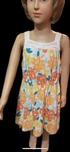 GYMBOREE SZ 6 “SUNNY CITRUS” GIRLS MULTICOLORED SUMMER DRESS~PULL ON/SLEEVELESS - Picture 1 of 4