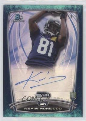 2014 Bowman Chrome Rookie Bubbles Refractor /99 Kevin Norwood #RCRA-KN Auto RC - Image 1 of 2