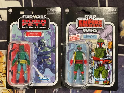 RARO! JUEGO DE 2 ARTE CÓMIC BOBA FETT COLECCIÓN VINTAGE STAR WARS (VC277 y VC278) Foto 1 de 4