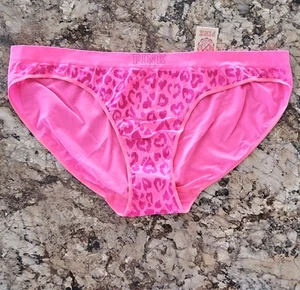 NWT Victoria's Secret PINK Leopard Yoga Seamless Rare L Vintage Bikini Panties - Picture 1 of 6