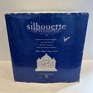 RARO 2001 DEPT 56 Village Silhouette Treasures "Three Kings" 78673 escena votiva - Imagen 1 de 13