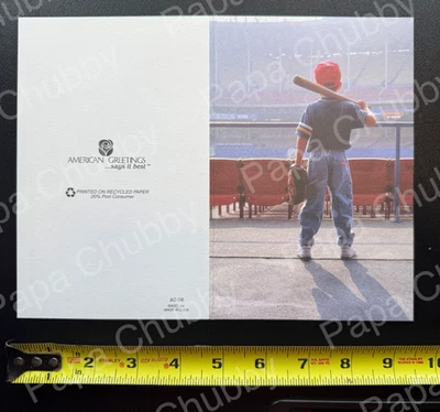 Tarjeta de felicitación de béisbol firmada por Hank Aaron con autógrafo automático MLB Milwaukee Braves Foto 1 de 4