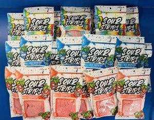 (24) Sour Strips Assorted Flavors, 3.4oz Bags, Bulk, Lot, Candy, BB: 09/2026 - Picture 1 of 1