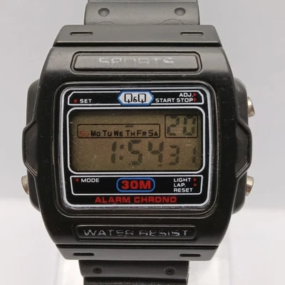 Q&Q Quartz Digital Alarm Chronograph Vintage Men’s Watch - Image 1 of 4