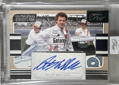 Panini Turn Four Rusty Wallace 2025 central firmas automático 20/75. Foto 1 de 2