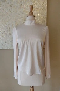 Prenda para mujer Heartloom cuello simulado manga larga puff beige melocotón talla pequeña - Imagen 1 de 15