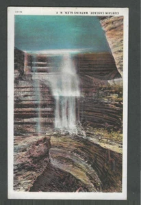 Tarjeta postal Watkins Glen NY cascada cortina ca 1922 - Imagen 1 de 1