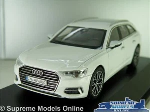AUDI A6 AVANT ESTATE MODEL CAR GLACIER WHITE 1:43 SCALE RARE SPARK DEALER K8 - Picture 1 of 4