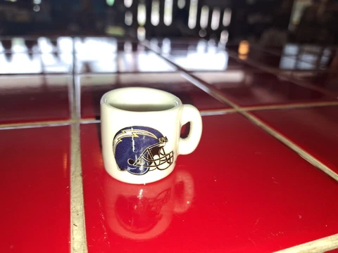 NFL San Diego / Los Angeles Chargers Miniature Porcelain Collectible Teacup Mug Cover