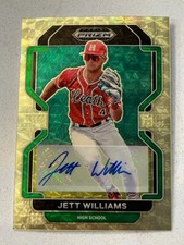 JETT WILLIAMS 2022 Panini Prizm Draft Picks GOLD VINYL Autograph AUTO # 1/1 Mets